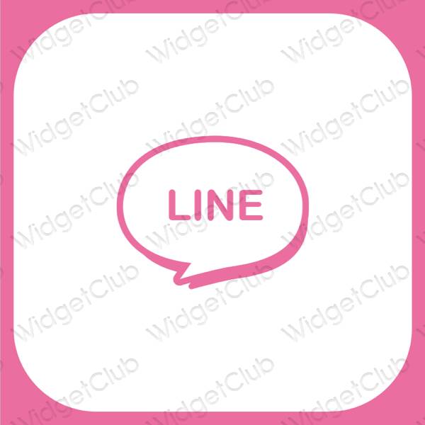 Icônes d'application LINE esthétiques