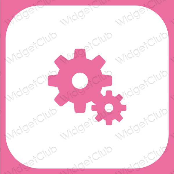 Estetisk lila Settings app ikoner