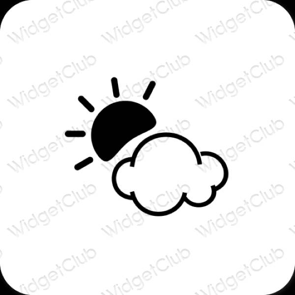 Esthetische Weather app-pictogrammen