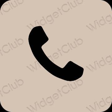 Estético beige Phone iconos de aplicaciones