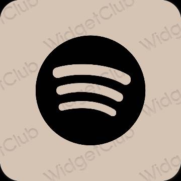 Естетски беж Spotify иконе апликација