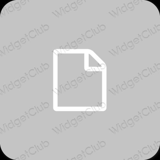 Stijlvol grijs Files app-pictogrammen