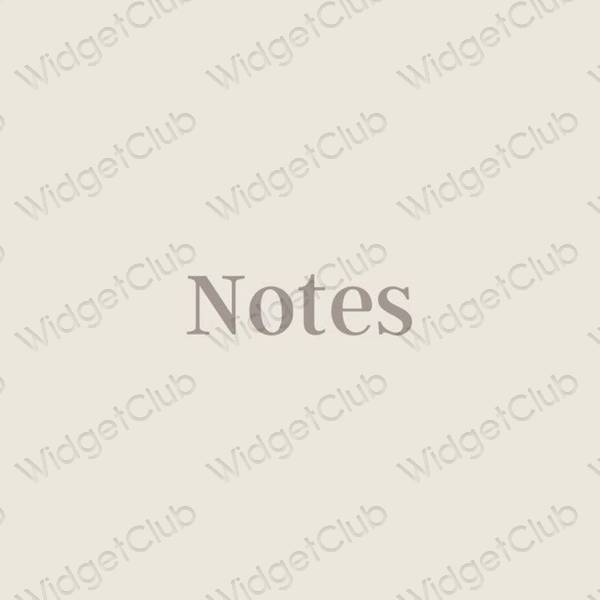 Pictograme pentru aplicații Notes estetice