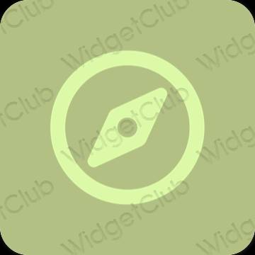 Estetico giallo Safari icone dell'app