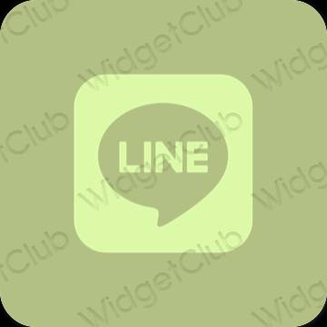 Esteetiline kollane LINE rakenduste ikoonid