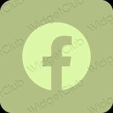 Stijlvol geel Facebook app-pictogrammen