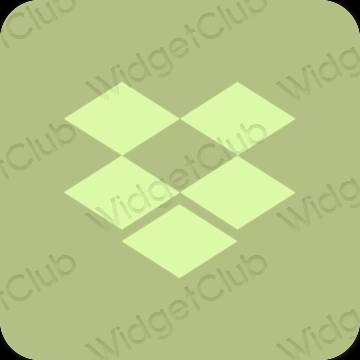 Ästhetisch gelb Dropbox App-Symbole