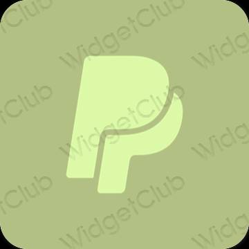 Esthétique jaune Paypal icônes d'application
