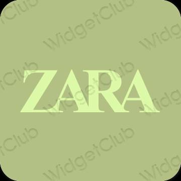 Aesthetic yellow ZARA app icons
