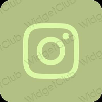 אֶסתֵטִי צהוב Instagram סמלי אפליקציה