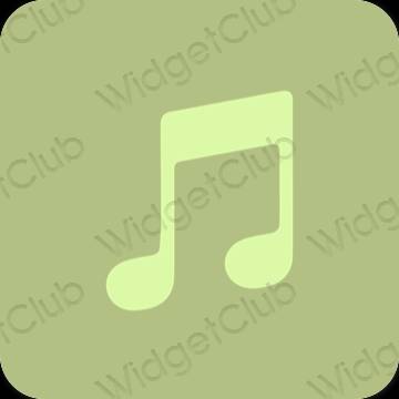 جمالي أصفر Apple Music أيقونات التطبيق