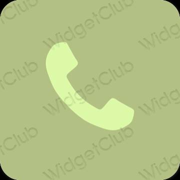 Esthétique jaune Phone icônes d'application