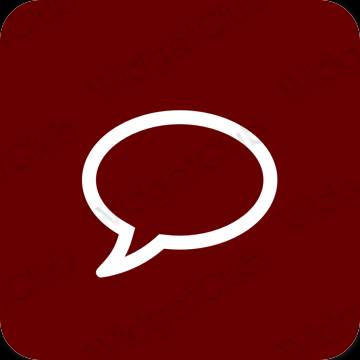 Estetski smeđa Messages ikone aplikacija