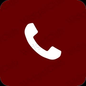Esztétika barna Phone alkalmazás ikonok