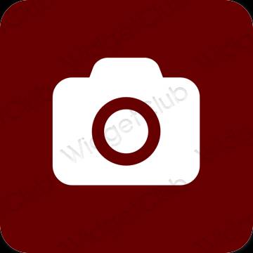 Естетски браон Camera иконе апликација