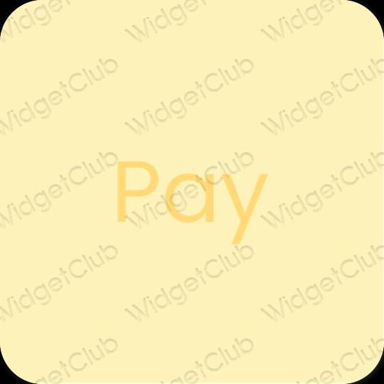 Естетичний жовтий PayPay значки програм
