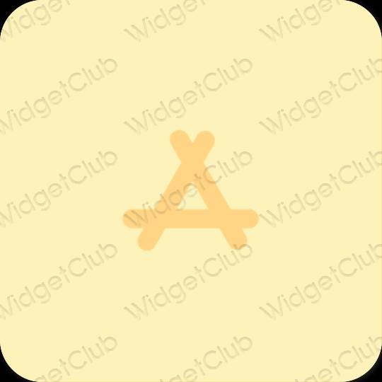 Aesthetic yellow AppStore app icons