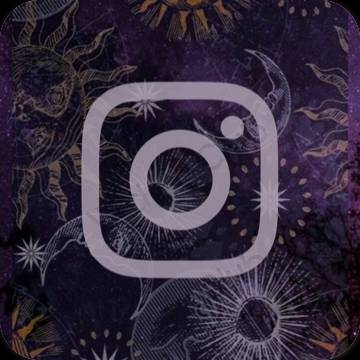 Estetic Violet Instagram pictogramele aplicației