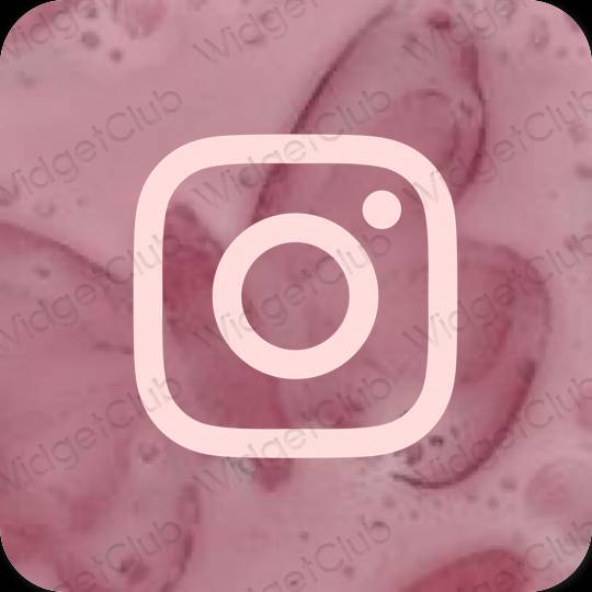 Estetik pastel çəhrayı Instagram proqram nişanları