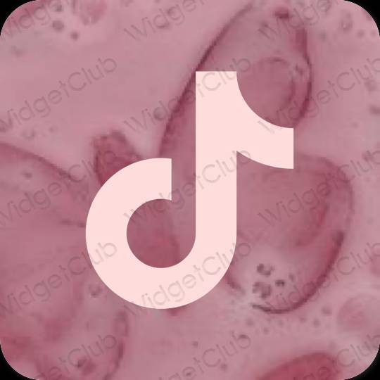 审美的 粉色的 TikTok 应用程序图标
