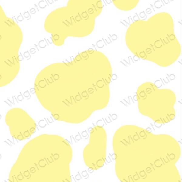 Æstetisk gul Settings app ikoner