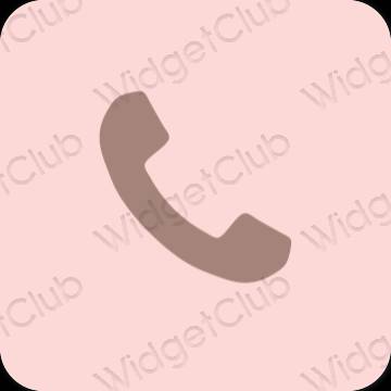 Estetyka pastelowy róż Phone ikony aplikacji
