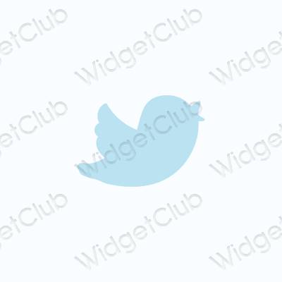 جمالية Twitter أيقونات التطبيقات