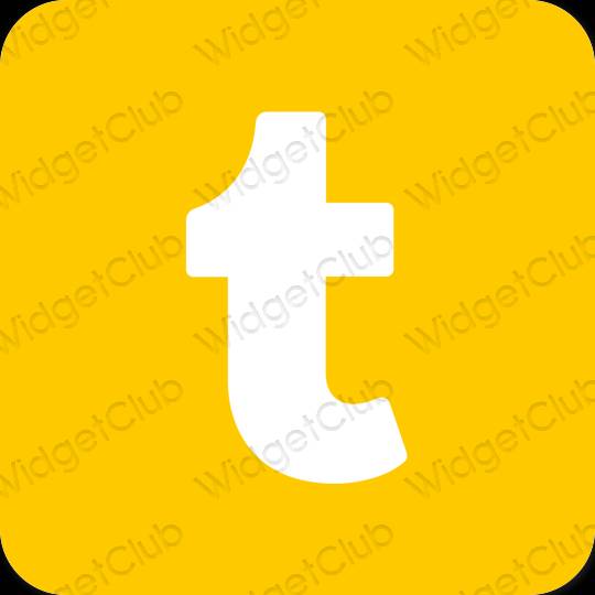 Estetico arancia Tumblr icone dell'app