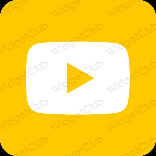 Stijlvol oranje Youtube app-pictogrammen