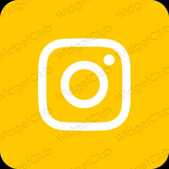 Ästhetisch Orange Instagram App-Symbole