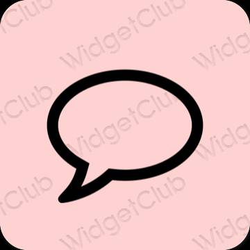 Esteetiline roosa Messages rakenduste ikoonid