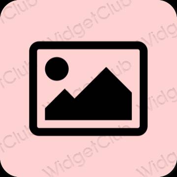 Естетичен розово Photos икони на приложения