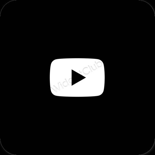 Estetisk svart Youtube app ikoner