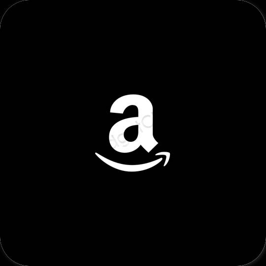 Estetic negru Amazon pictogramele aplicației