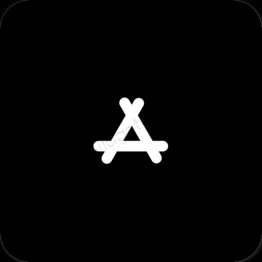 Estetic negru AppStore pictogramele aplicației