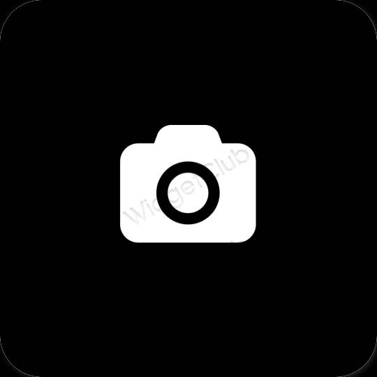 Estetico Nero Camera icone dell'app