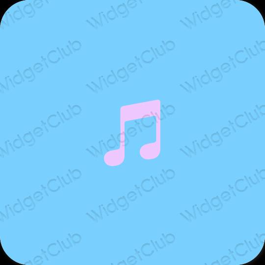 미적인 파란색 Music 앱 아이콘
