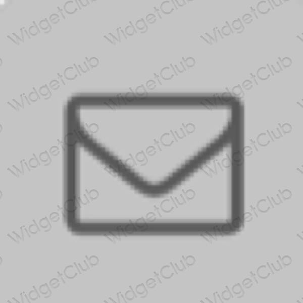 Estético gris Mail iconos de aplicaciones
