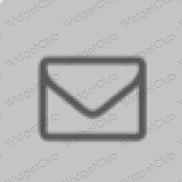 Aesthetic gray Mail app icons