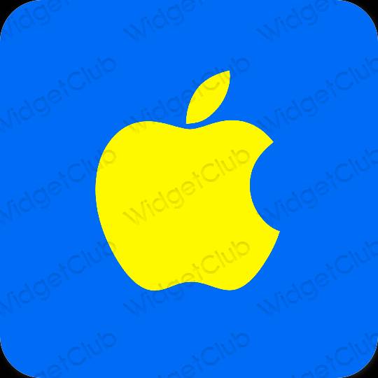 Esztétika neon kék Apple Store alkalmazás ikonok