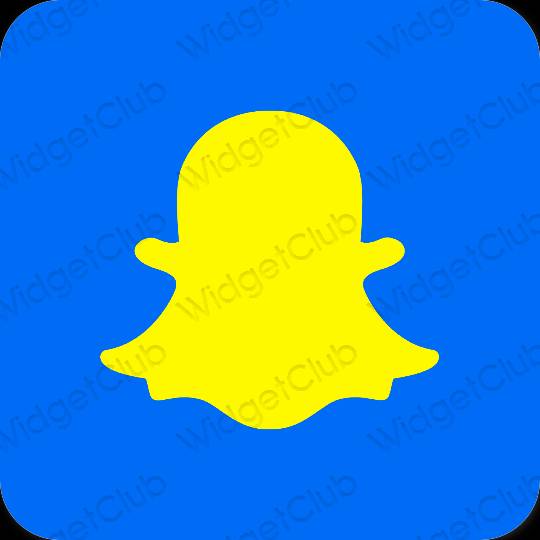 Estetico blu snapchat icone dell'app