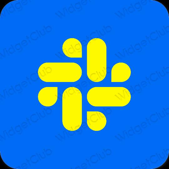 Estetisk blå Slack app ikoner