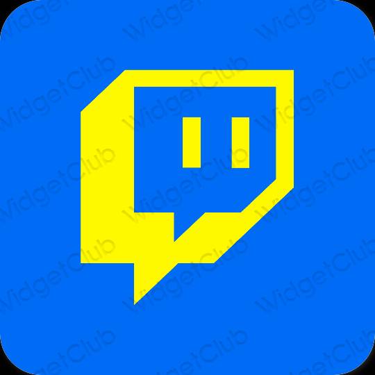 Aesthetic blue Twitch app icons