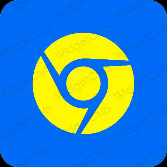 Stijlvol blauw Chrome app-pictogrammen