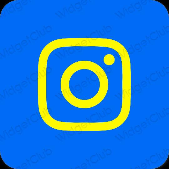 جمالي أزرق Instagram أيقونات التطبيق