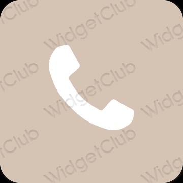 Estetico beige Phone icone dell'app