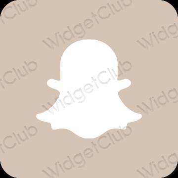 Estetico beige snapchat icone dell'app