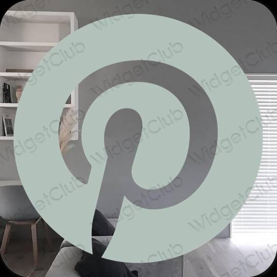 Estetické zelená Pinterest ikony aplikácií