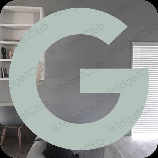 Estetico verde Google icone dell'app