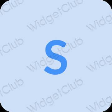 Esztétika pasztell kék SHEIN alkalmazás ikonok